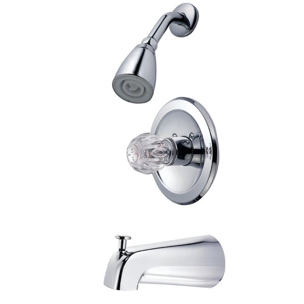 Kingston Brass KB531T Tub & Shower Trim Only For KB531, Polished Chrome KB531T